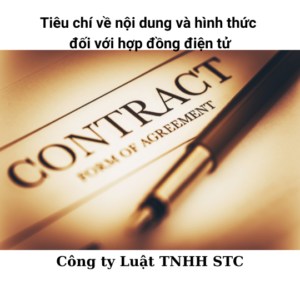 Tiêu chí về nội dung và hình thức đối với hợp đồng điện tử